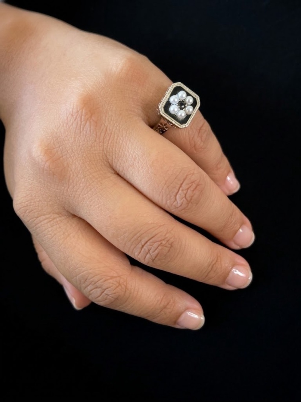 Vintage S925 sterling silver adjustable retro style ring